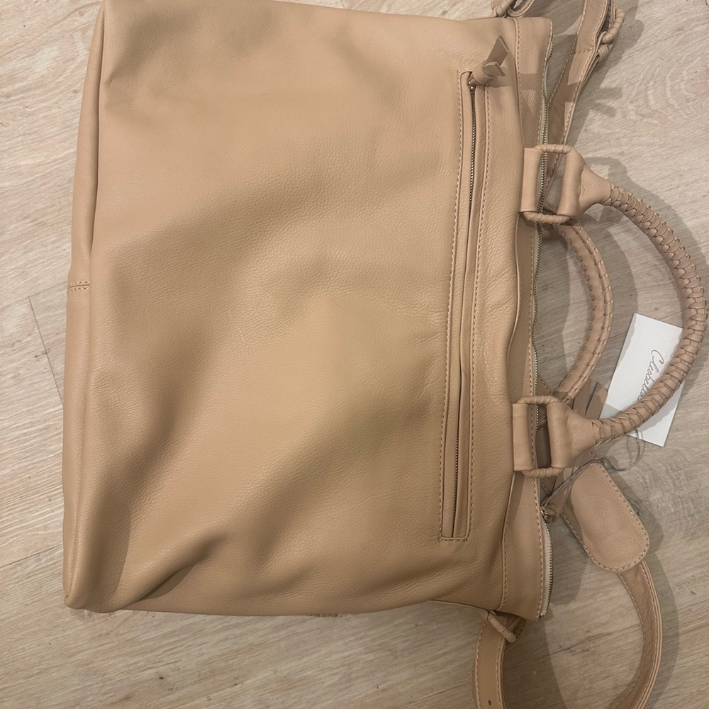 Checkered Tan and Cream Women's Bag - Picture 8 of 12